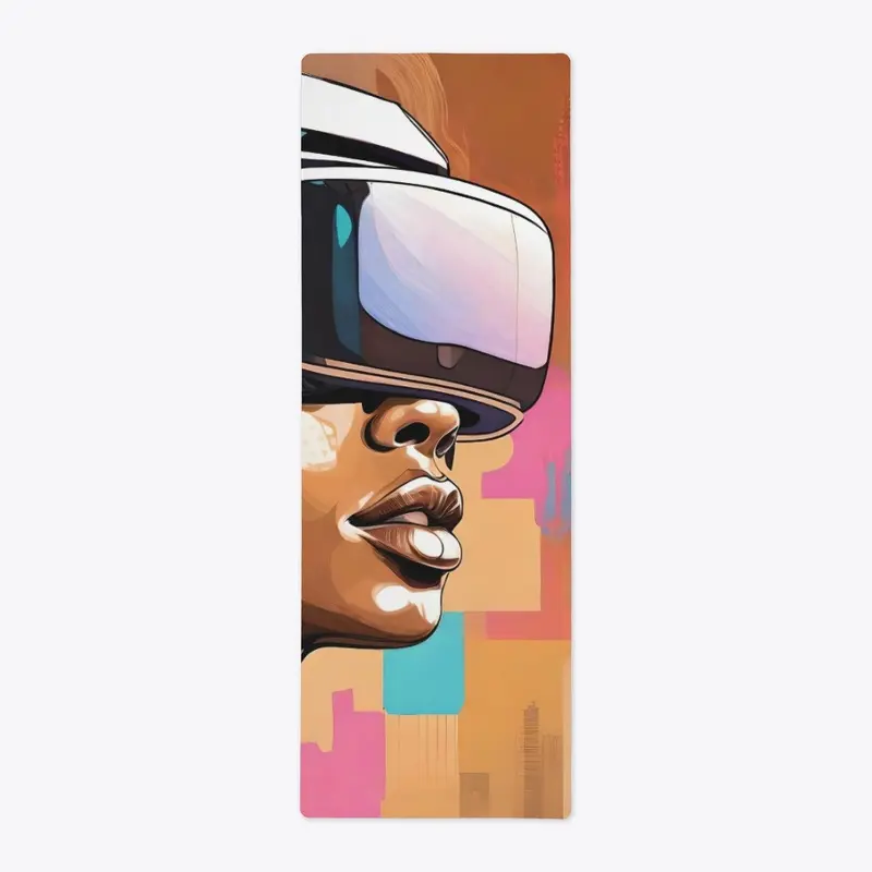 Black Girl Magic Metaverse VR Yoga Mat